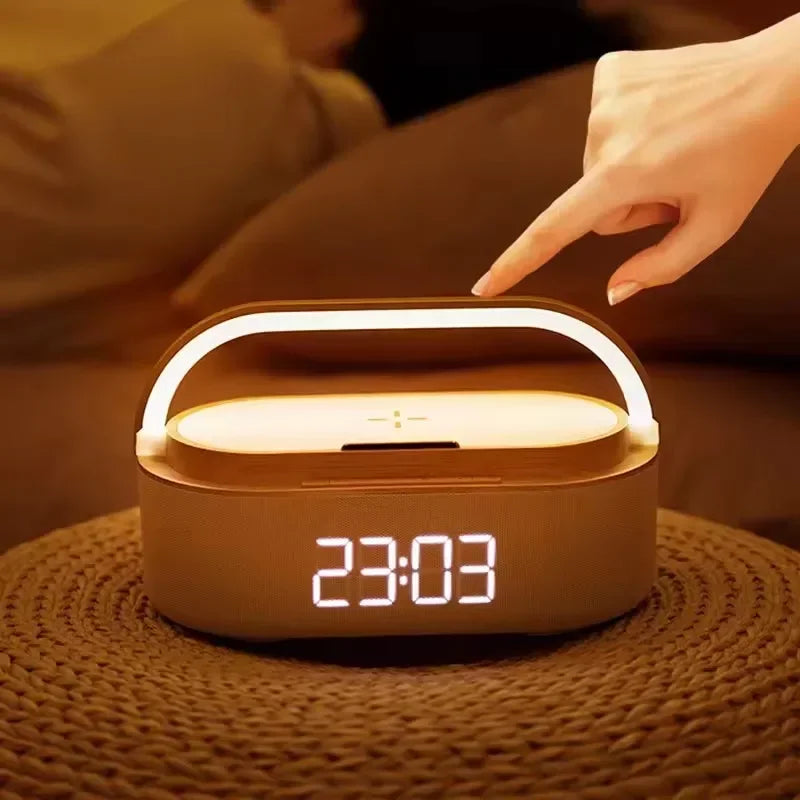 Enceinte Bluetooth QIQIZHU — Chargeur Sans Fil, Radio FM, Réveil, Son Stéréo 35W