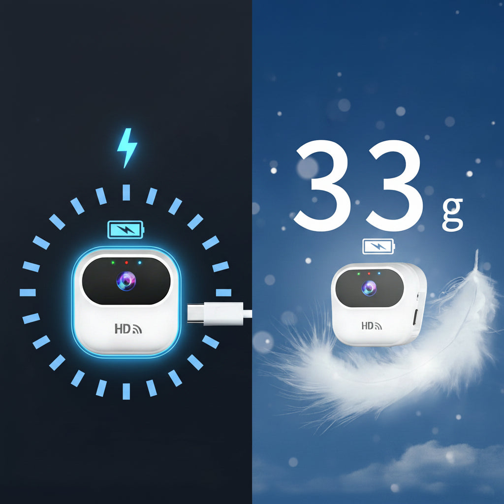 Caméra Mini WiFi FUYUMY 1080P – Surveillance Magnétique, Détection de Mouvement