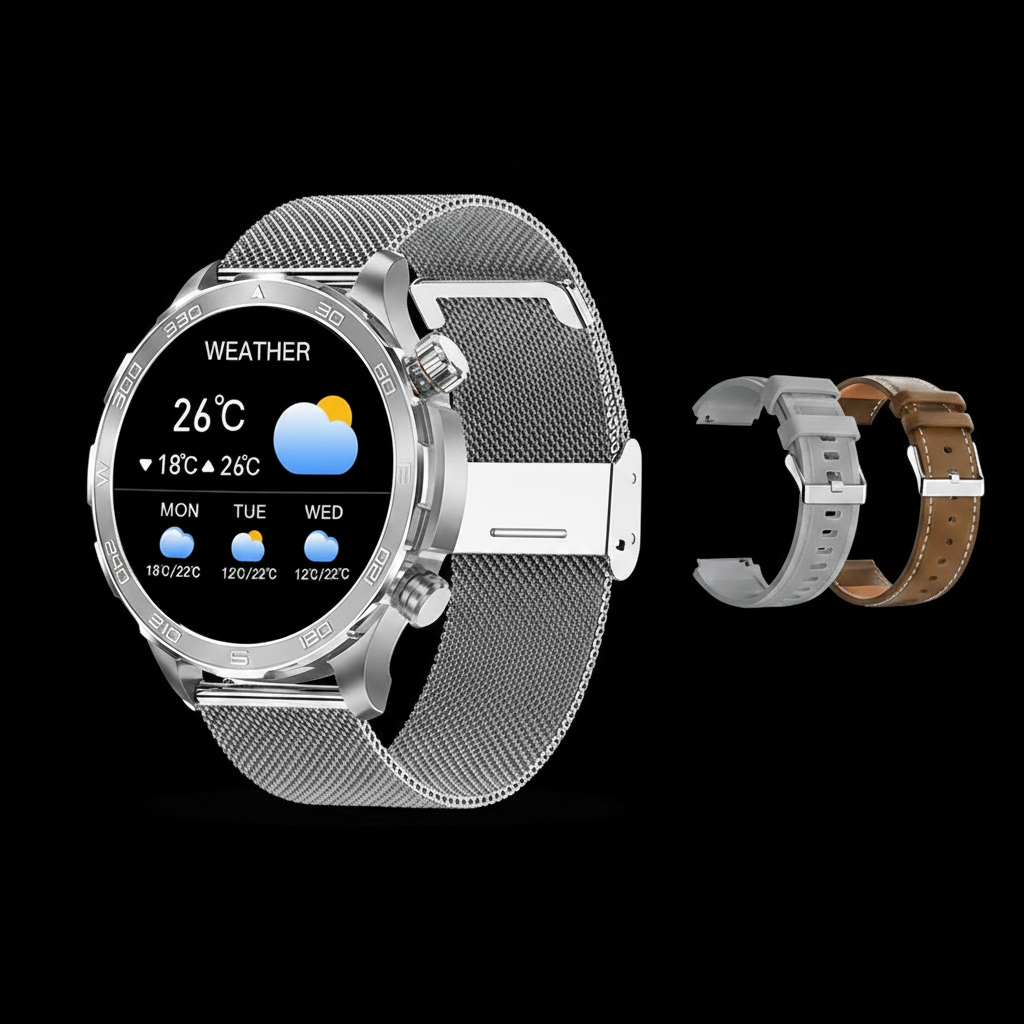 Montre Connectée Homme – Appels Bluetooth, GPS & Suivi Fitness AMOLED