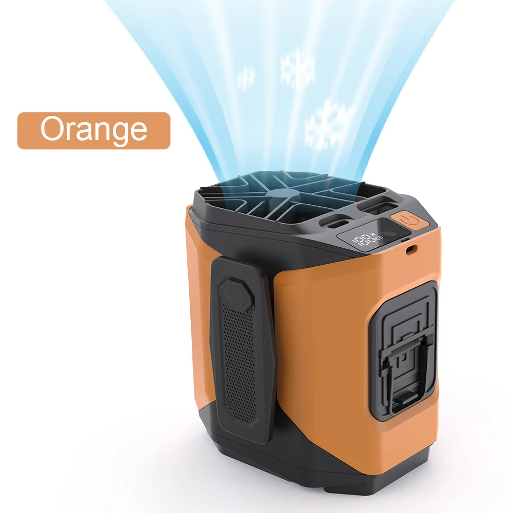 Ventilateur de Taille Rechargeable – Mains Libres, Batterie 10000/20000mAh, 5 Vitesses