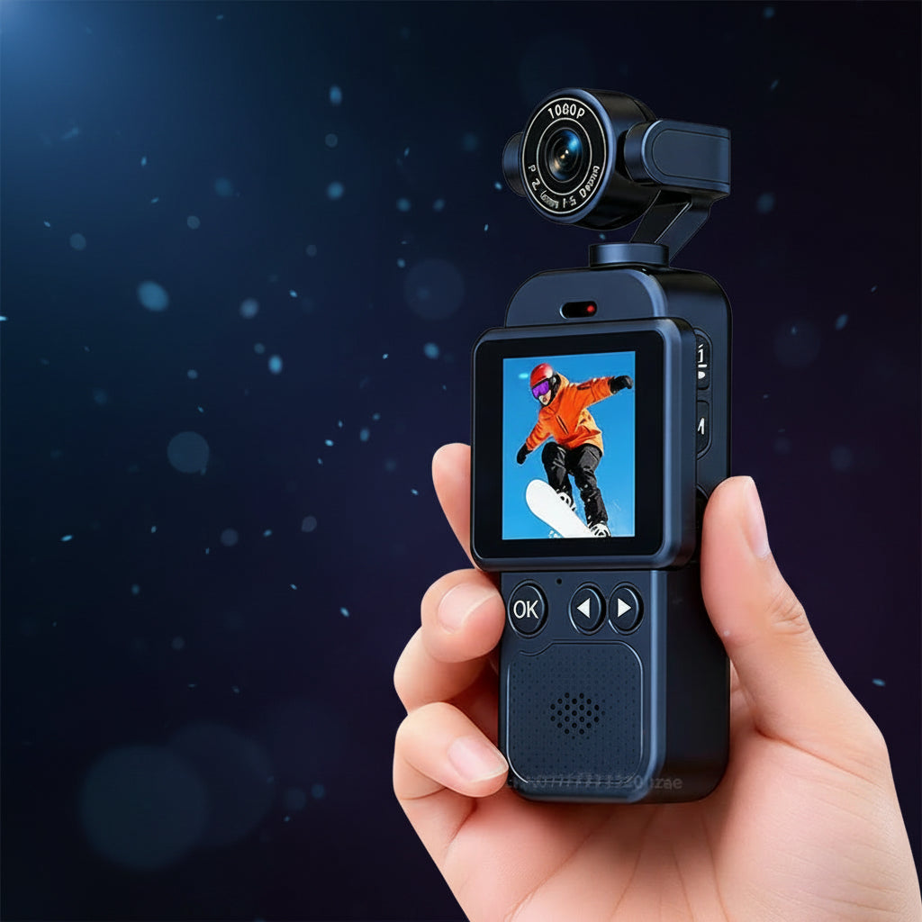 Caméra d'Action Lenovo 360° – 1080P Full HD, Anti-Shake, WiFi, Fixation Pectorale, Longue Autonomie