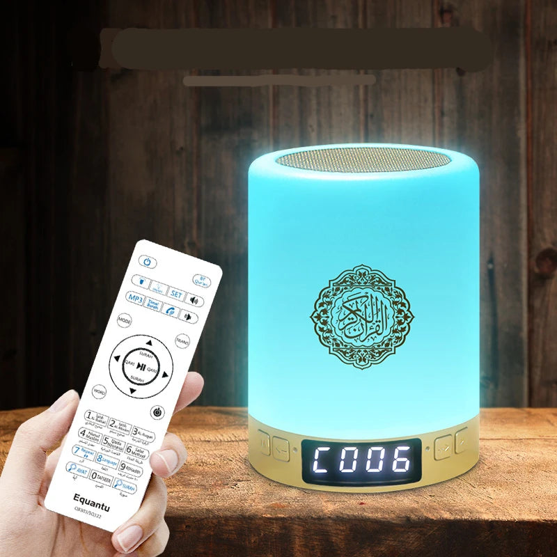 Enceinte Bluetooth Coran avec Veilleuse LED – Haut-Parleur Islamique Portable