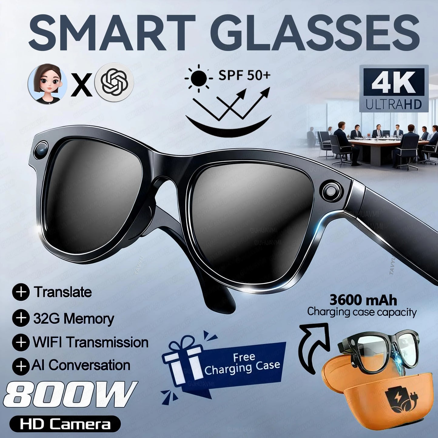 Lunettes Connectées IA Caméra