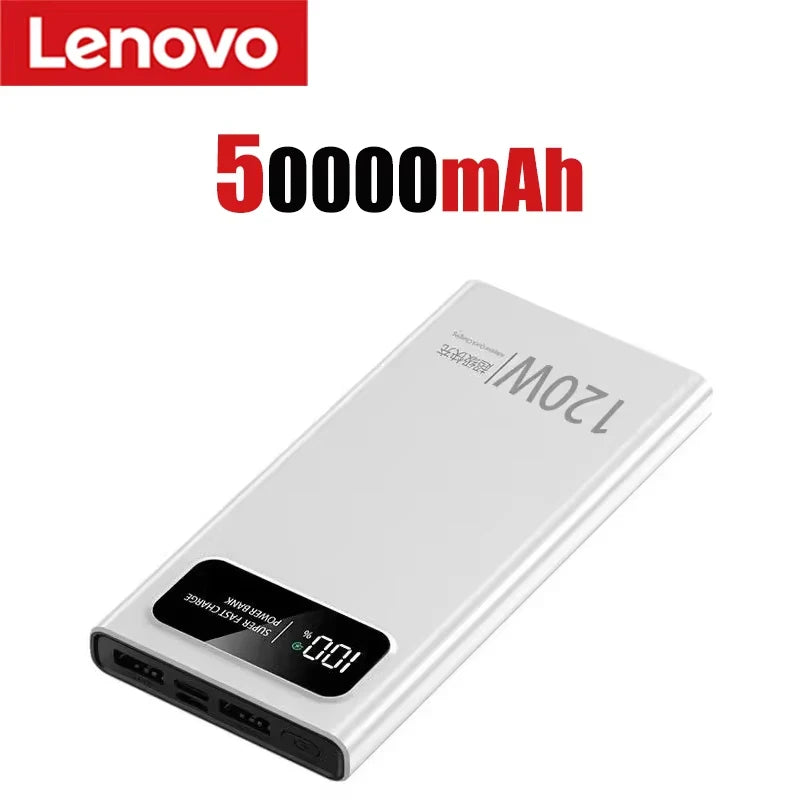 Batterie Externe Lenovo 120W Grande Capacité –  | LED Digital | Charge Rapide Bidirectionnelle