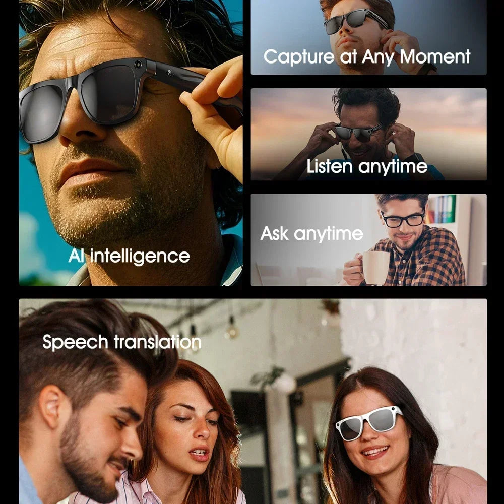Lunettes Connectées Caméra IA Intégrée