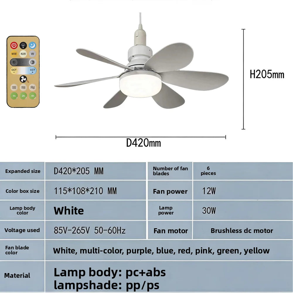 Ventilateur Plafonnier LED Dimmable