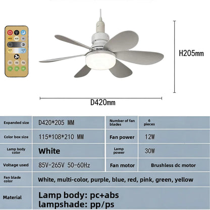 Ventilateur Plafonnier LED Dimmable