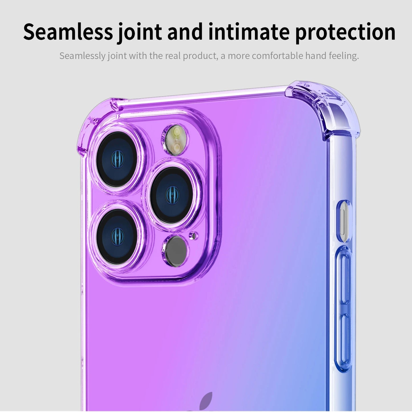 Four-corners Shockproof Gradient TPU Case for iPhone 17 Air 16e 16 Pro Max 15 14 Plus 13 Mini Protective Cover Fundas Coque Capa