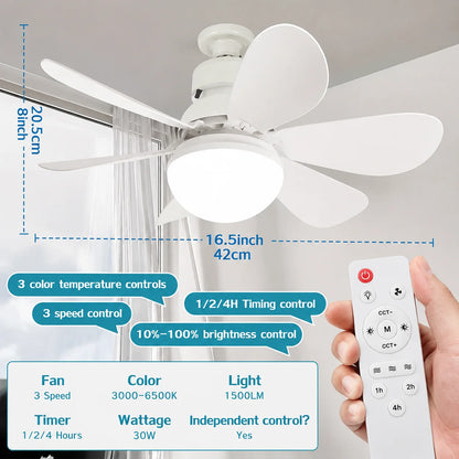 Ventilateur Plafonnier LED Décoratif