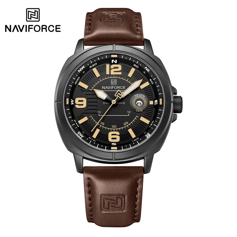 Montre Homme Quartz Élégante 43mm 3ATM Luminescente