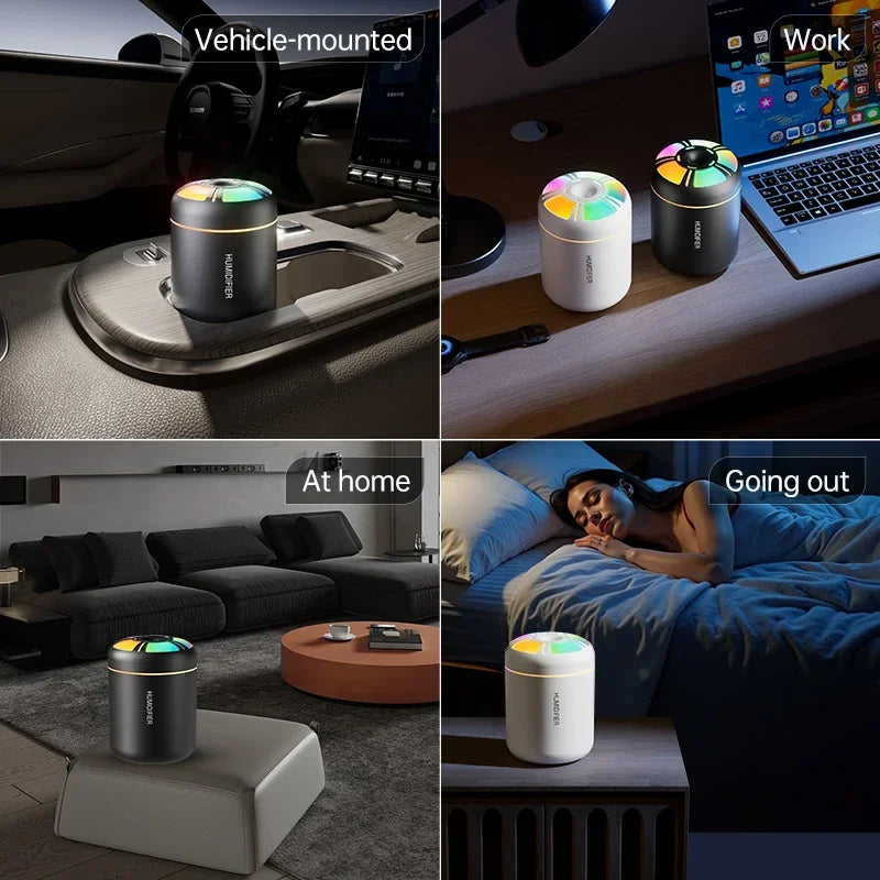 Diffuseur d'Arômes Mini USB 180ml – Humidificateur | Lumières LED |