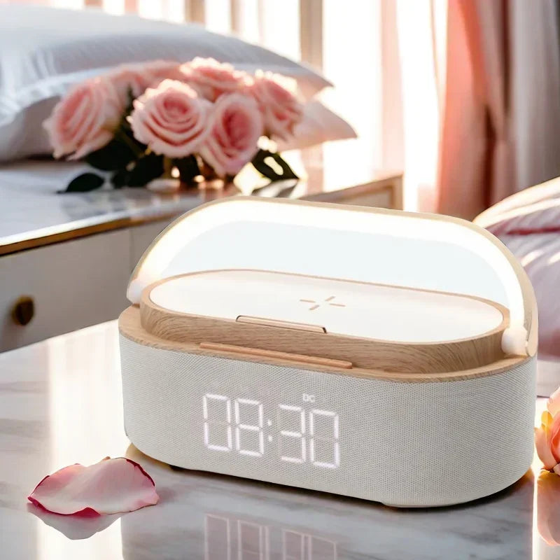 Enceinte Bluetooth QIQIZHU — Chargeur Sans Fil, Radio FM, Réveil, Son Stéréo 35W