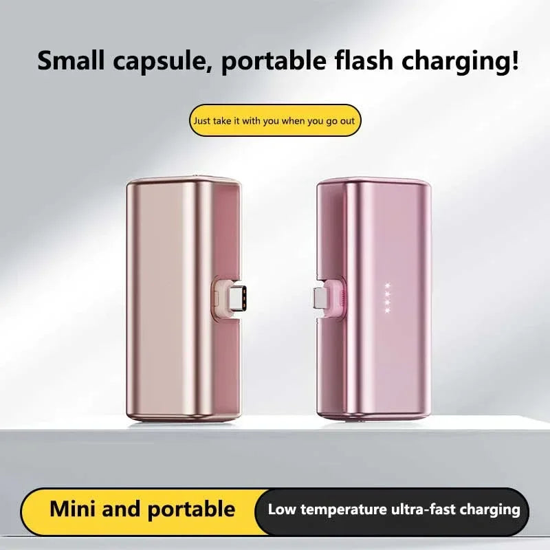 Mini Batterie Externe VIVO 22.5W –  | Format Capsule | USB-C & Lightning | iPhone & Android