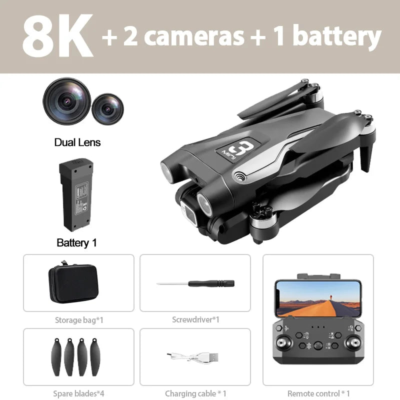 Drone Lenovo Z908 Pro MAX – Caméra 8K, Évitement d'Obstacles Visuel, Flux Optique, Pliable