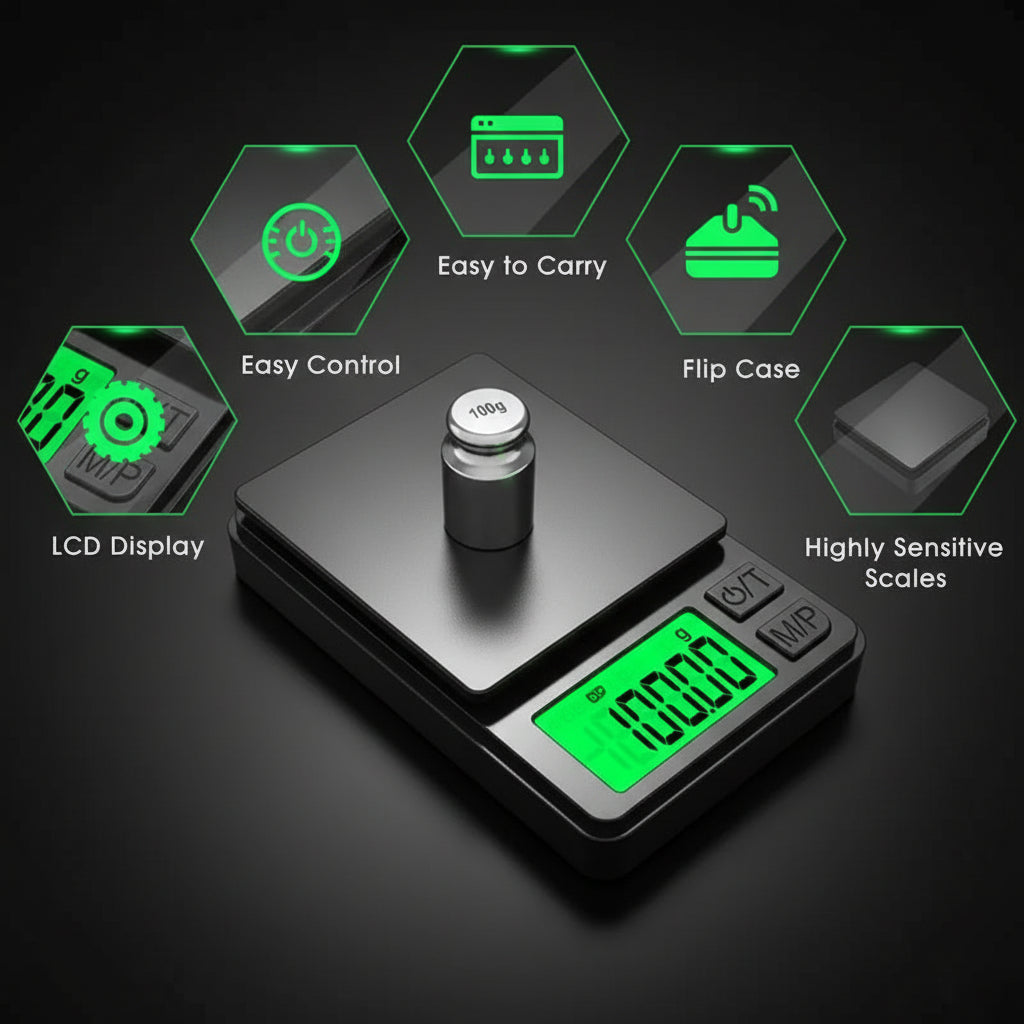 Mini Pocket Scale 500g/0.01g & 1000g/0.1g – Digital Gram