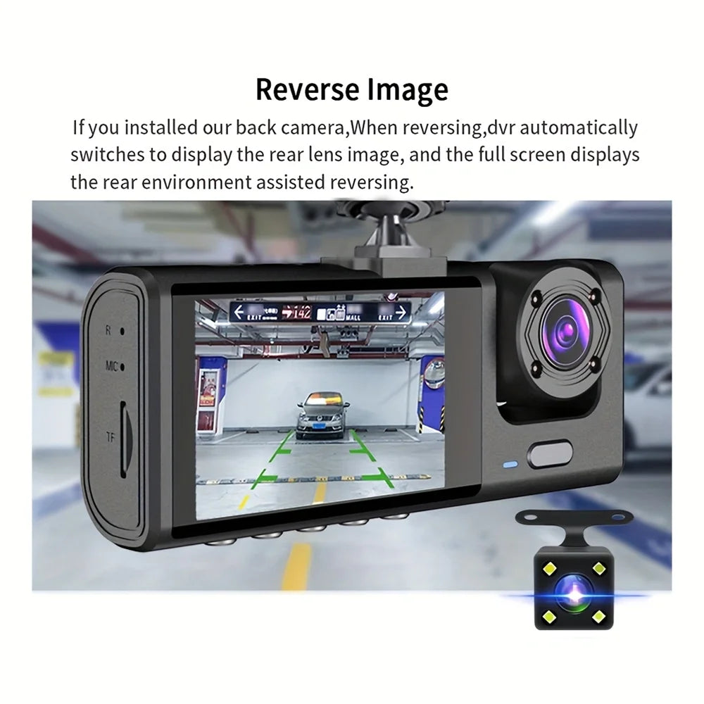 Dashcam 1080P — Vision Nocturne IR, Écran IPS 2", Enregistrement en Boucle