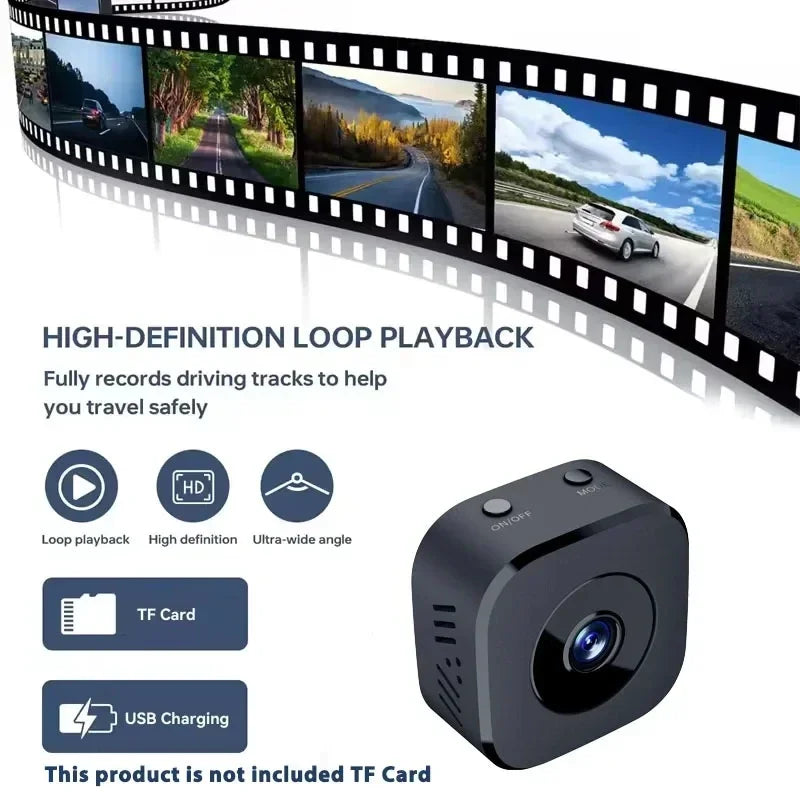 Mini Caméra de Surveillance WiFi 4K – Vision Nocturne, Détection de Mouvement, Audio Bidirectionnel