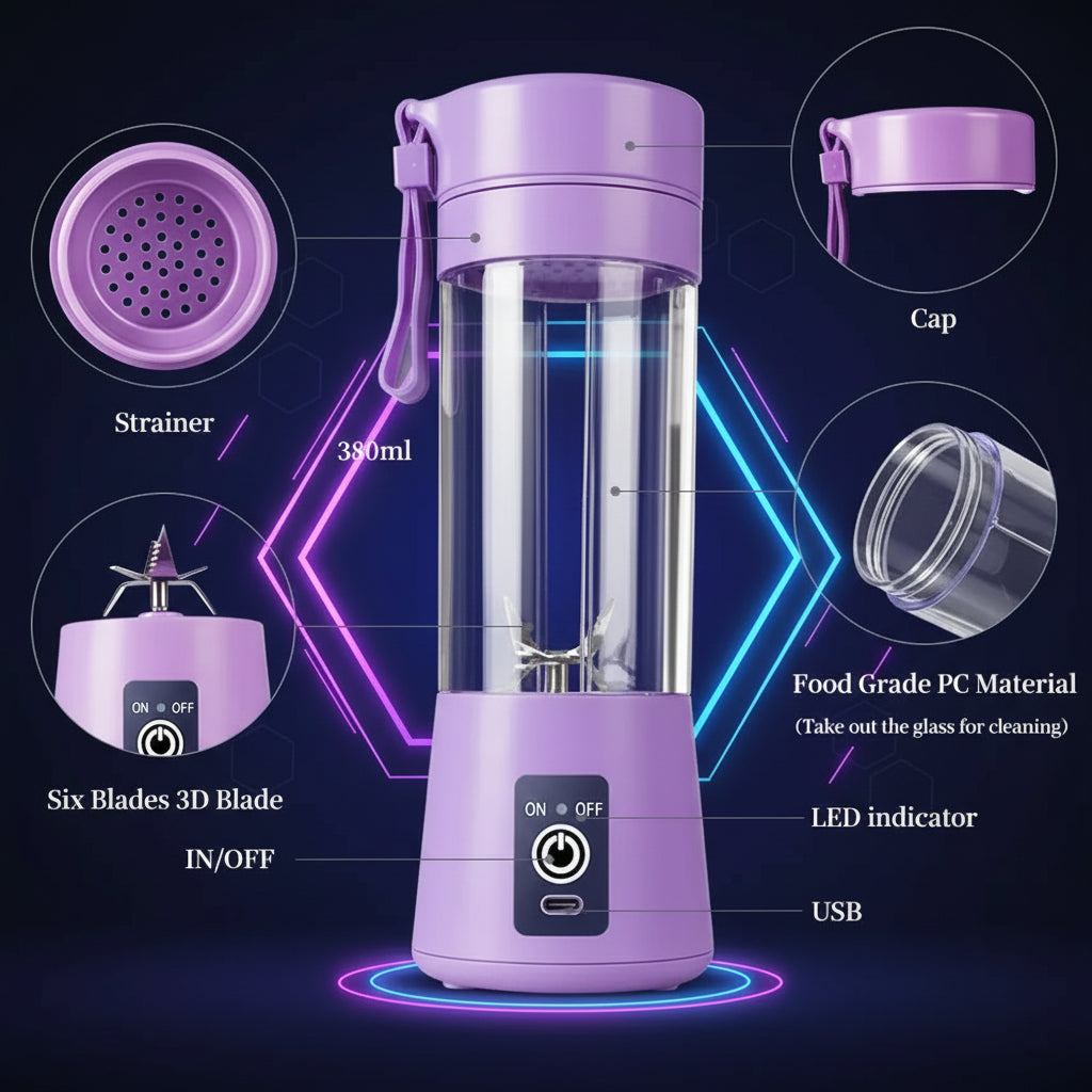 Mini Presse-Agrumes Électrique Portable Rechargeable USB