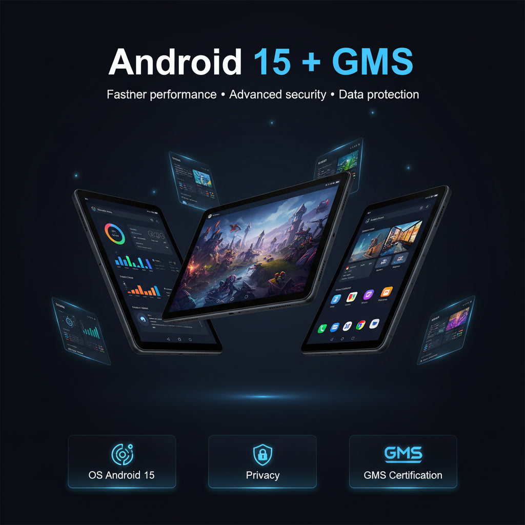 Tablette BAKEN 10" Android 15 – 12GB RAM | 64GB ROM | WiFi 5G | Double Caméra | Pack Clavier