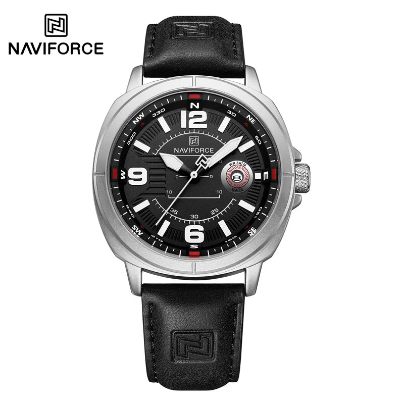 Montre Homme Quartz Élégante 43mm 3ATM Luminescente