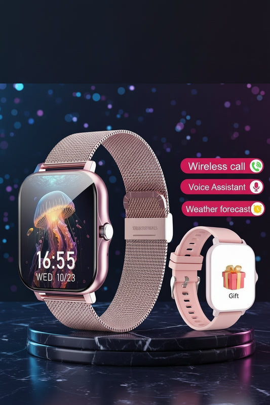 Montre Connectée Sport – Appels, Cardiaque, Oxygène, Sommeil, Multisport
