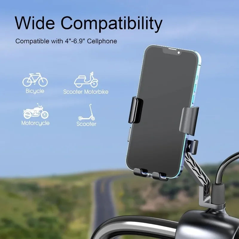 Support Téléphone Vélo & Moto 360° – Rotation Complète, Une Main, Universel 4’’-6,9’’