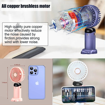 Ventilateur Mini Portable USB Pliable Avec Écran LED