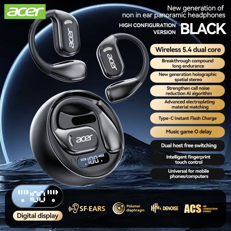 Écouteurs Bluetooth Open-Ear Sport – Légers et Confortables