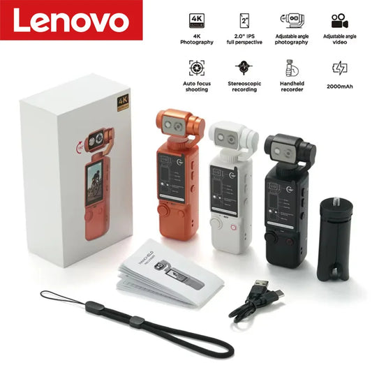 Caméra Sport Portable Lenovo 4K WiFi – Autofocus, Longue Autonomie, Vlog & Moto
